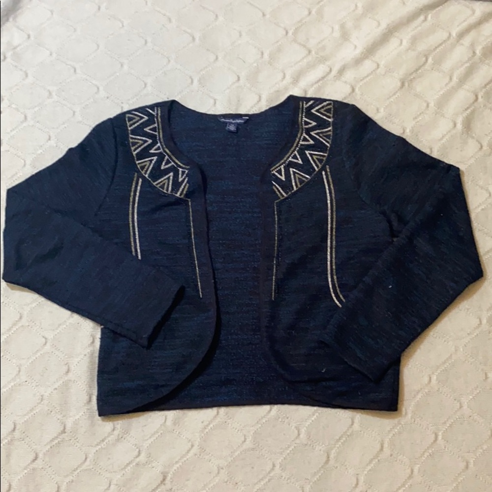 American Eagle  Embellished Crop Jacket Aztec